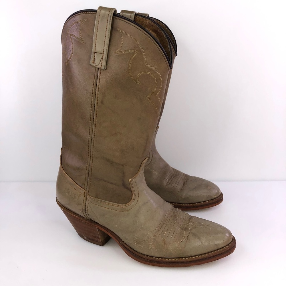 Dingo Vintage Tan Cowboy Western Boots Size 8.5D